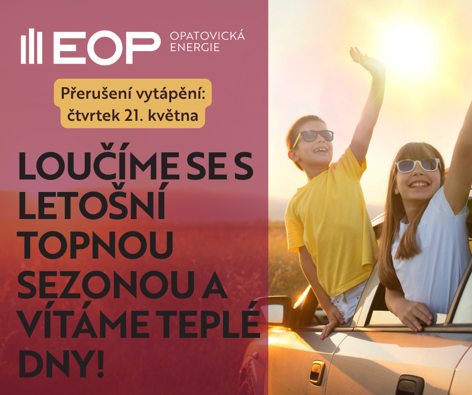Elektrárny Opatovice přeruší dodávky tepla, topná sezona končí